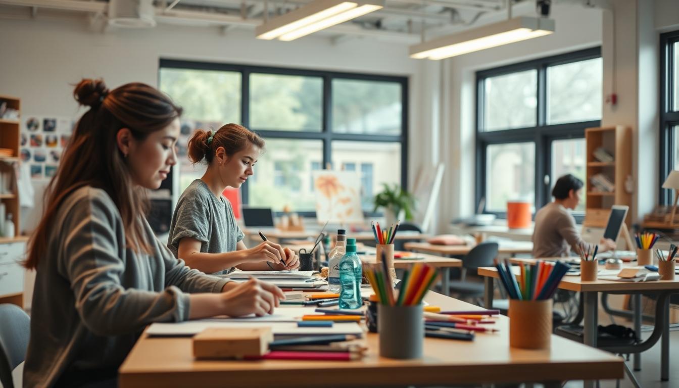Student preparing for exams with study materials