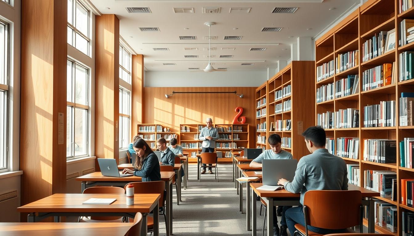 Students working in research laboratory